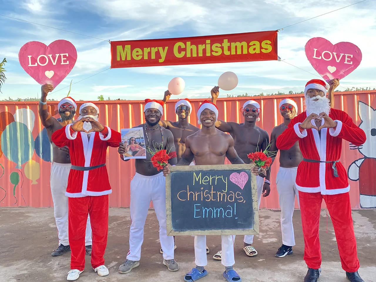 Afrika Weiße Hosen Fitness Team