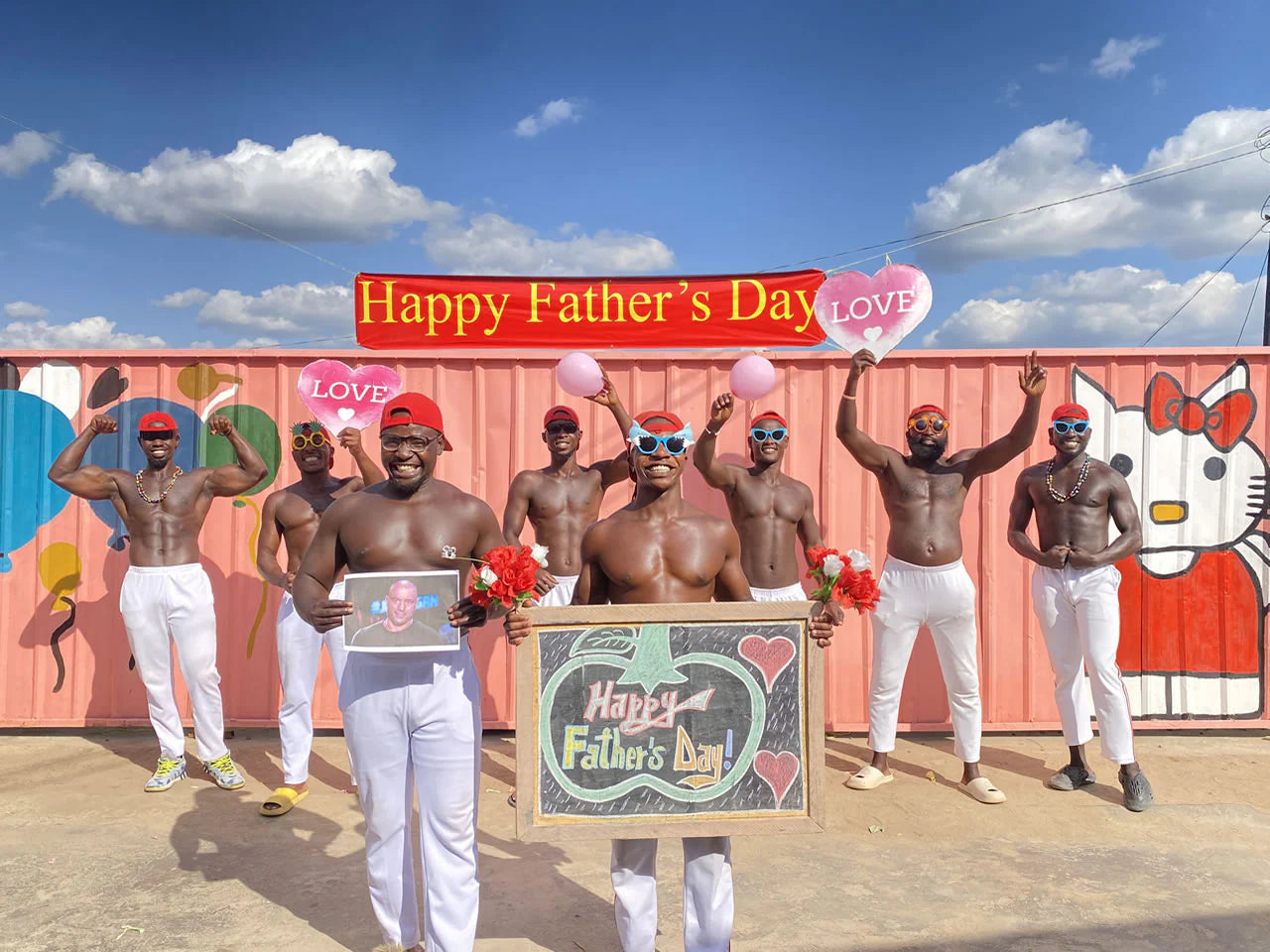 Afrika Weiße Hosen Fitness Team